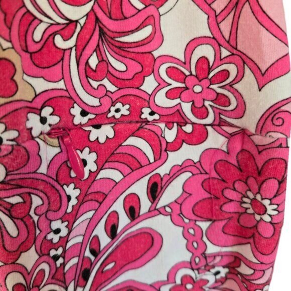 Coldwater Creek Womens Medium Pink Paisley Long Sleeve 3/4 Zip Top - Picture 4 of 5